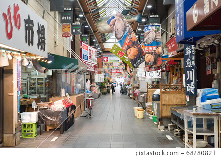 Kuromon Market in Minami, Osaka in the early morning 68280821