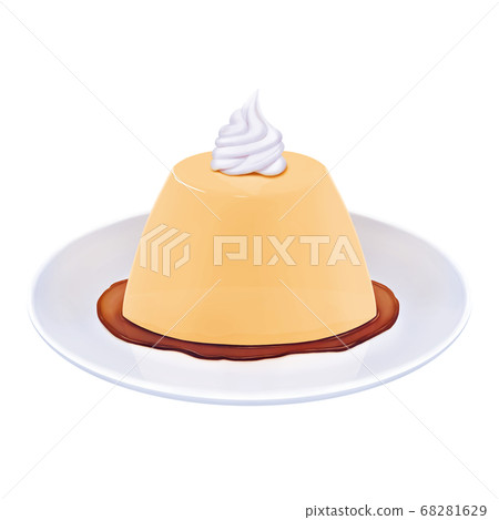 光滑的布丁和焦糖(鮮奶油)即使印刷也很漂亮 光滑的布丁和焦糖(鮮奶油)即使印刷也很漂亮 68281629