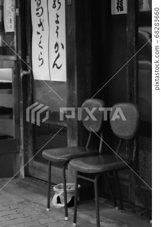 The eaves of a Japanese confectionery shop in Tsukishima 68283660