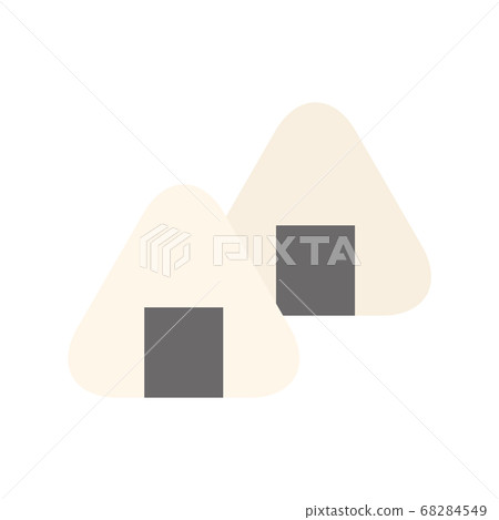 Japanese style flat design icon [rice ball] - Stock Illustration ...