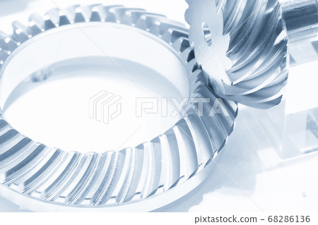 The close-up scene of differential gear part. The close-up scene of differential gear part. 68286136