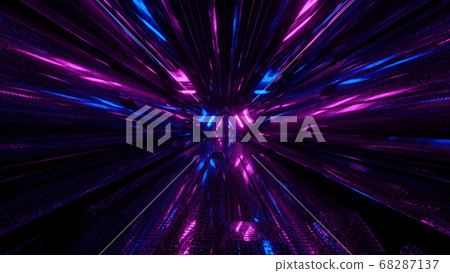 Triangular Vortex through Space 4k uhd 3d illustration background 68287137
