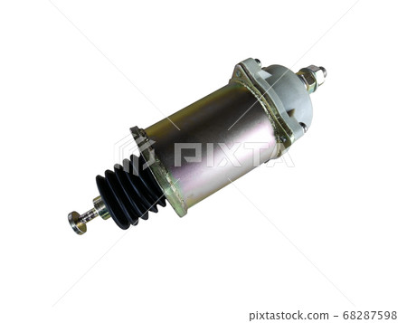 Relay pull-in. Spare part of the car starter. Starting relay. New car spare parts. 68287598