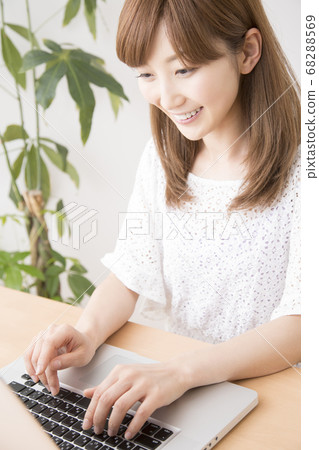 有筆記本電腦的女人 有筆記本電腦的女人 68288569