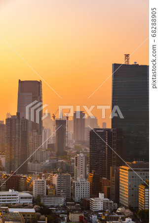 Landscape of tokyo city skyline in Aerial view Landscape of tokyo city skyline in Aerial view 68288905