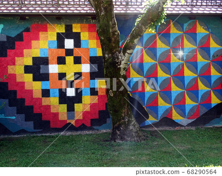 Murals, street-art, on the walls of Zagreb, Croatia, Europe Murals, street-art, on the walls of Zagreb, Croatia, Europe 68290564