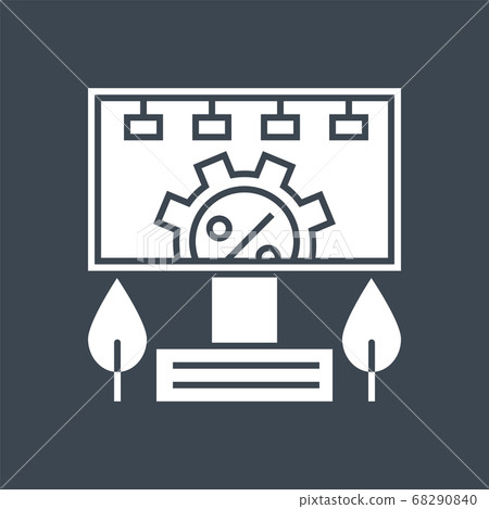 Adverting Service Related Vector Glyph Icon 68290840