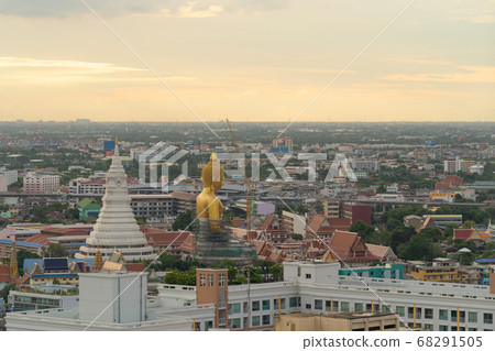 Aerial view of the Giant Golden Buddha in Wat Aerial view of the Giant Golden Buddha in Wat 68291505