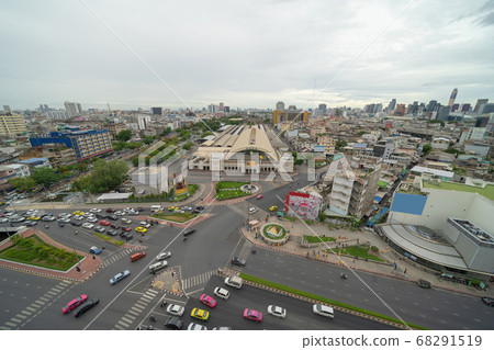 Aerial view of Hua Lamphong or Bangkok Railway 68291519