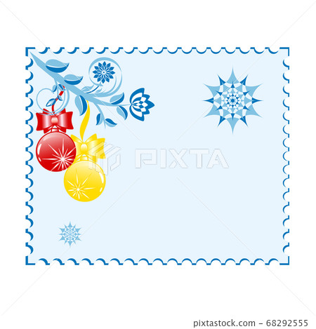 Vector illustration of a Christmas postcard 68292555