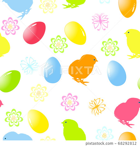 vector illustration of a seamless easter background 68292812