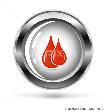 vector illustration of a silver icon with the blood drops vector illustration of a silver icon with the blood drops 68292832