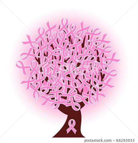 Vector Illustration Of A Breast Cancer Pink Stock Illustration 68293033 Pixta