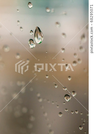 Raindrops window glass 68295071