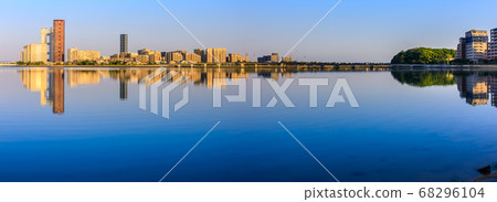 三島水域（喀什海岸海濱長島市）的早晨風光[福岡市東區] 68296104