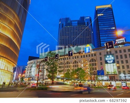 Osaka Minami Nankai Building and Namba Marui at dusk 68297392