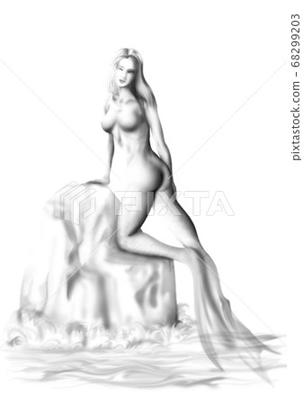Mermaid with one knee Mermaid with one knee 68299203