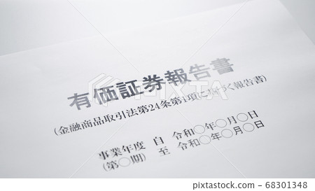 Preparation of securities report 68301348