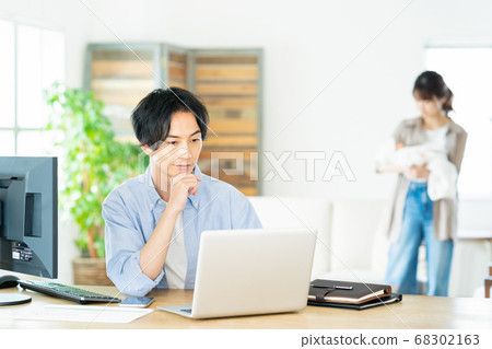 Telework Living Lifestyle Family Parents Casual 68302163