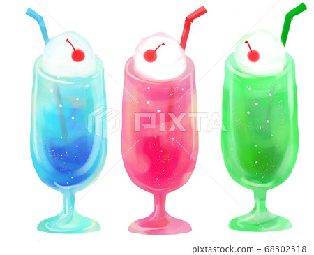 Colorful retro cream soda - Stock Illustration [68302318] - PIXTA