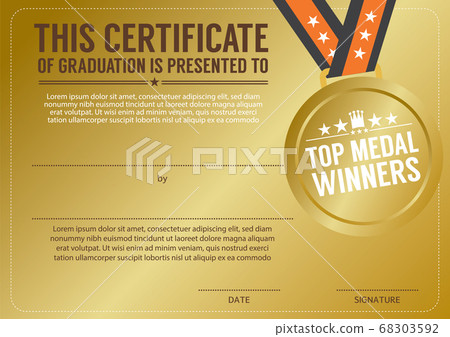 Diploma Certificate Template Vector Illustration Diploma Certificate Template Vector Illustration 68303592