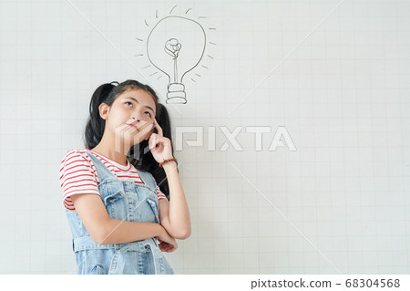 Teenage girl having idea Teenage girl having idea 68304568