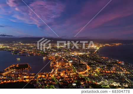 從函館山看的函館市 從函館山看的函館市 68304778