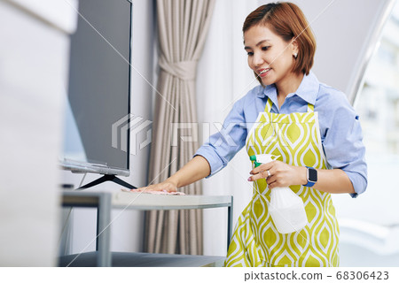Housewife cleaning furniture Housewife cleaning furniture 68306423