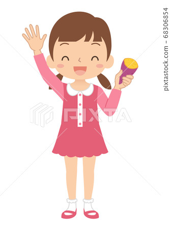 Illustration of a girl with sweet potatoes that has delicious vegetables 68306854