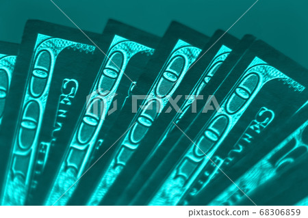 Close up American, US Dollars Cash Money in neon Close up American, US Dollars Cash Money in neon 68306859