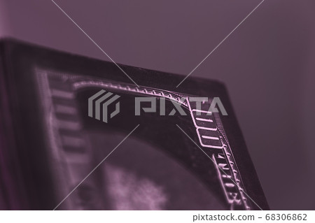 Close up American, US Dollars Cash Money in neon Close up American, US Dollars Cash Money in neon 68306862