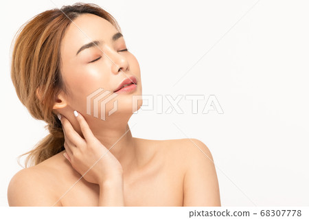 Beauty asian women portrait face with skin care healthy and skin. 68307778