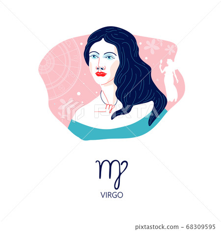 Zodiac sign Virgo. The symbol of the astrological horoscope. 68309595