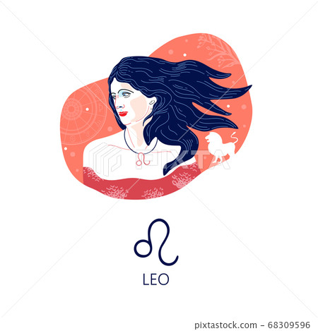 Zodiac sign Leo. The symbol of the astrological horoscope. 68309596