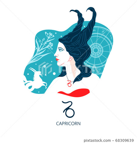 Capricorn zodiac sign. The symbol of the astrological horoscope. Capricorn zodiac sign. The symbol of the astrological horoscope. 68309639
