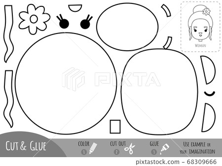 Education paper game for children, Girl with a Education paper game for children, Girl with a 68309666