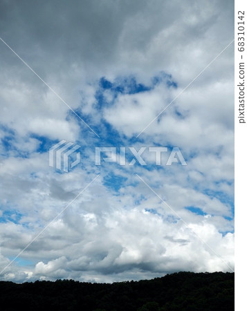 Blue sky, clouds and mountains 68310142