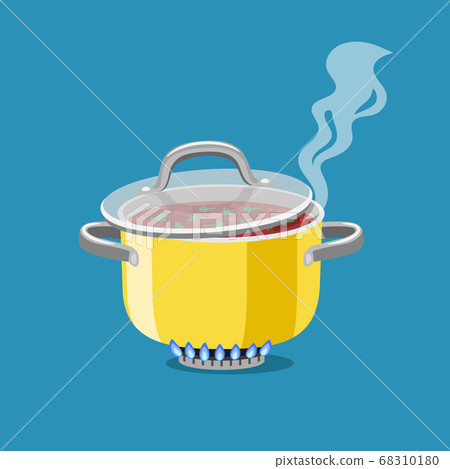 Saucepan on burner 68310180