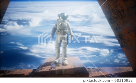 astronaut on the space observatory station near astronaut on the space observatory station near 68310932
