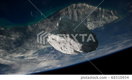 Dangerous asteroid approaching planet Earth Dangerous asteroid approaching planet Earth 68310934