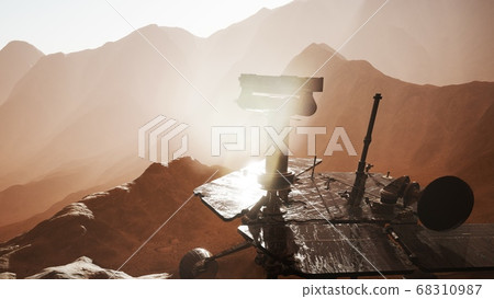 Opportunity Mars exploring the surface of red Opportunity Mars exploring the surface of red 68310987