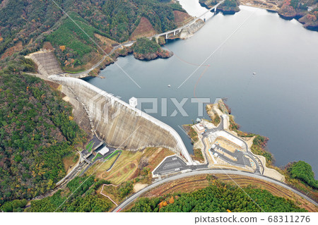 From the sky of Gokayama dam 68311276