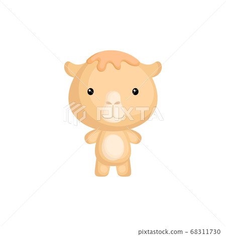 Cute funny baby camel isolated on white background. Adorable animal character for design of album, scrapbook, card and invitation. Cute funny baby camel isolated on white background. Adorable animal character for design of album, scrapbook, card and invitation. 68311730