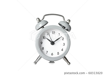Beautiful retro alarm clock isolated on white Beautiful retro alarm clock isolated on white 68313820