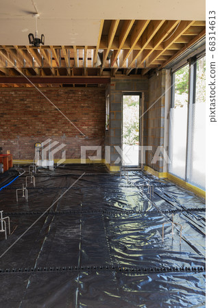 Preparation stage of underfloor heating installation, DIY Preparation stage of underfloor heating installation, DIY 68314613