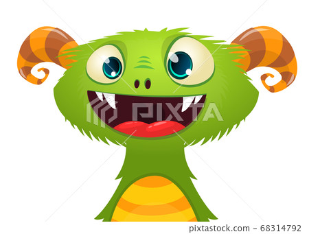 Funny cartoon monster creature. Vector Halloween illustration. 68314792