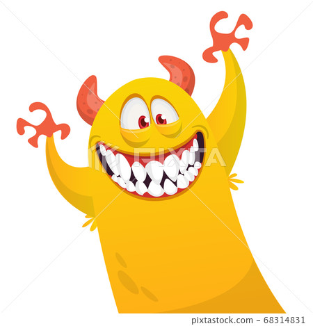 Funny cartoon monster. Vector Halloween 68314831