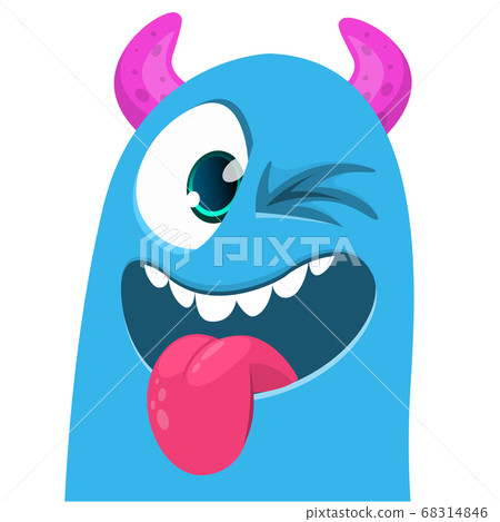 Funny cartoon monster. Vector Halloween Funny cartoon monster. Vector Halloween 68314846