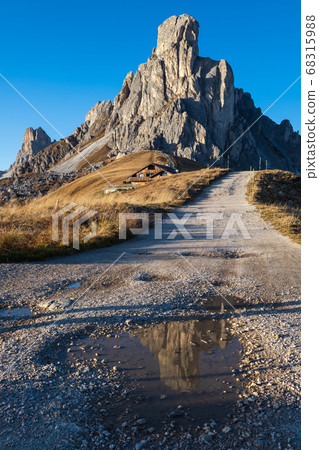 Mountain sunny evening peaceful view from Giau Mountain sunny evening peaceful view from Giau 68315988