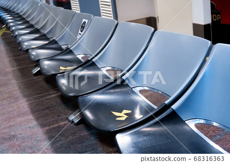 Empty international airport building during 68316363